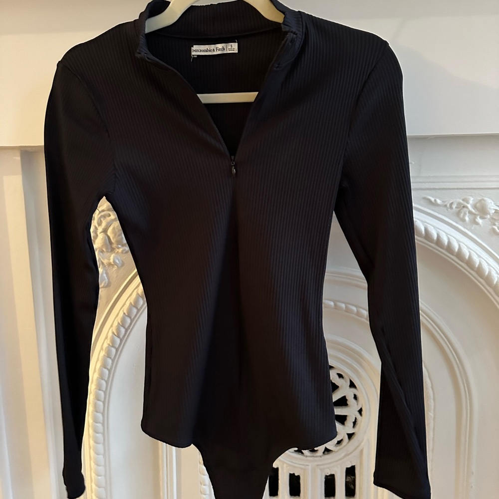 Abercrombie & Fitch Long Sleeve Zip-up Body Suit